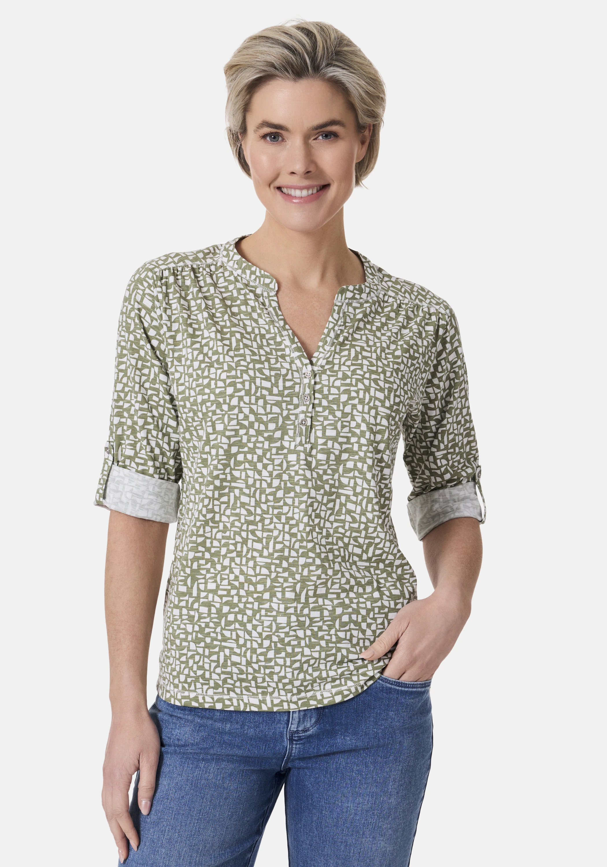 STOOKER WOMEN 3/4-Arm-Shirt "MARIE Print T-Shirt 3/4 - Arm", Regular Fit Sl günstig online kaufen
