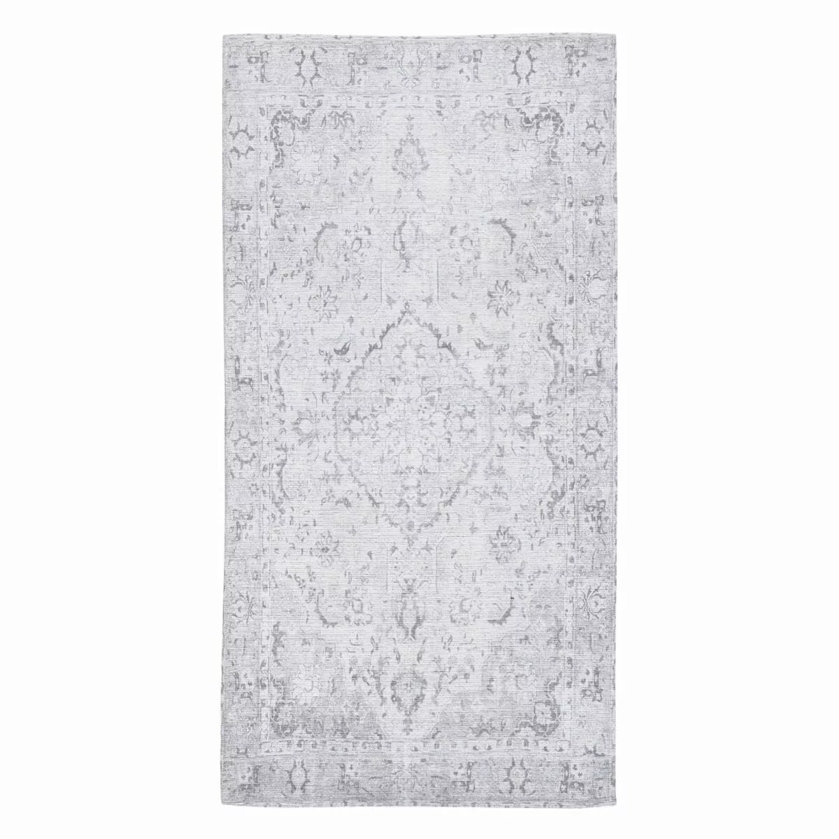 Teppich 80 X 150 Cm Grau Polyester Baumwolle günstig online kaufen