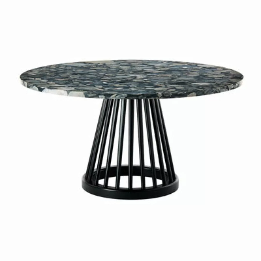 Couchtisch Fan stein grau / Marmor - Ø 90 cm - Tom Dixon - Grau günstig online kaufen