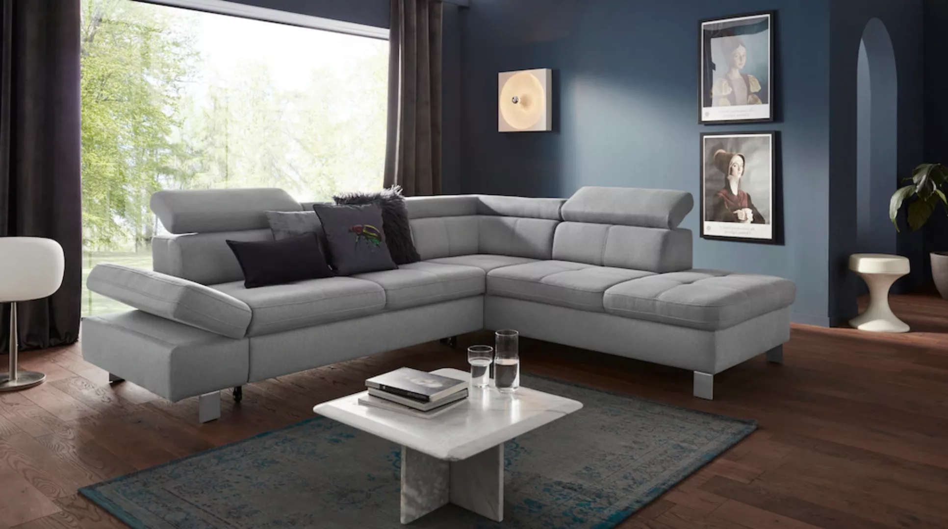 exxpo - sofa fashion Ecksofa "Fiji, L-Form", mit Kopf- bzw. Rückenverstellu günstig online kaufen