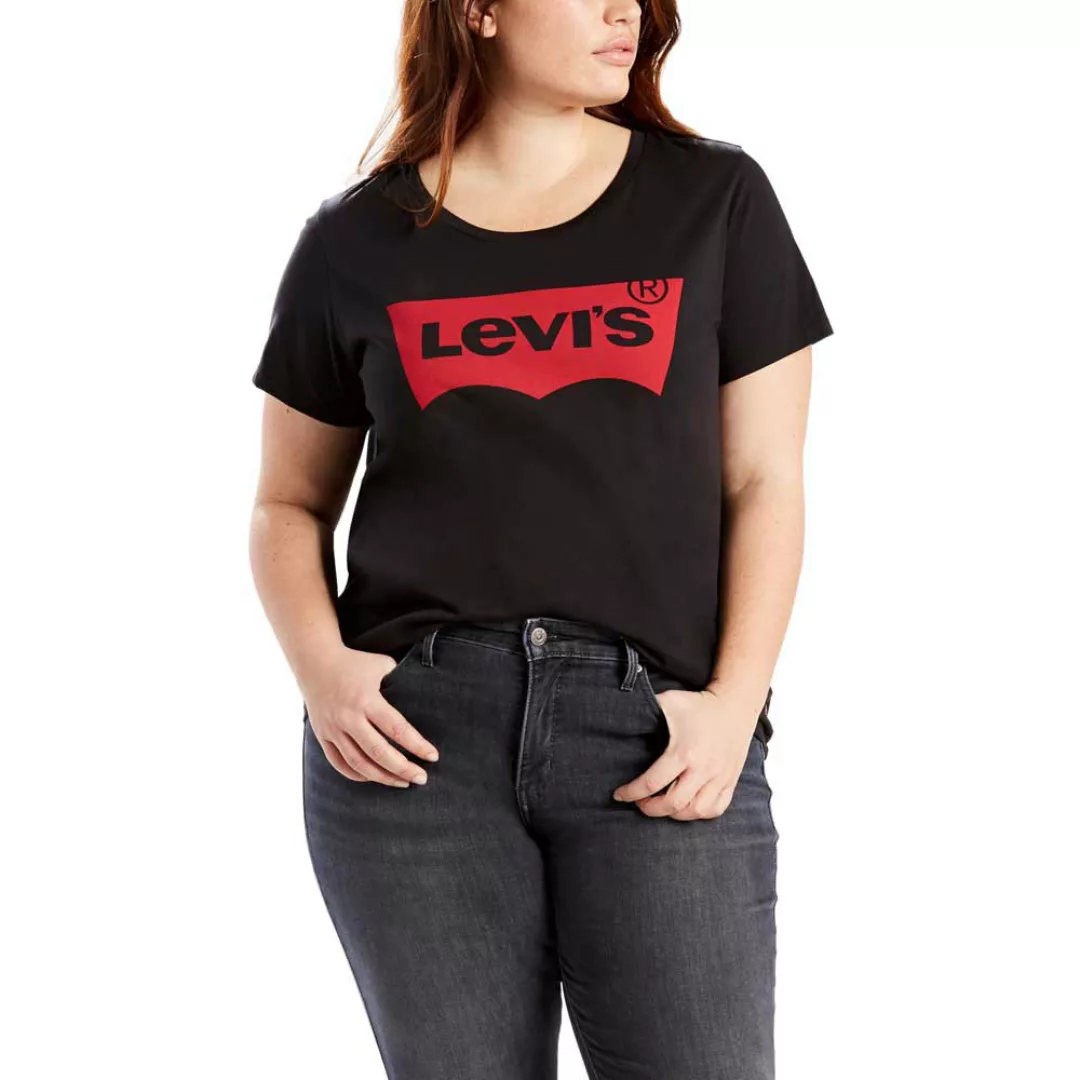 Levi's Plus – T-Shirt mit Fledermaus-Logo-Schwarz günstig online kaufen