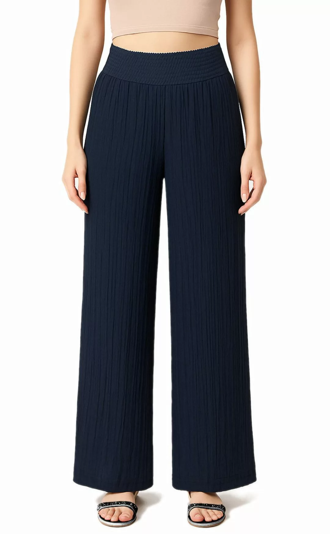 dy_mode Palazzohose Damen Palazzohose Weite Freizeithose günstig online kaufen