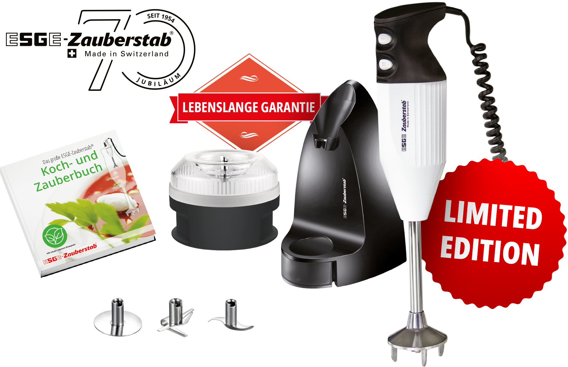 Esge Stabmixer »Zauberstab® Petticoat Edition 99205«, 180 W, lebenslange He günstig online kaufen