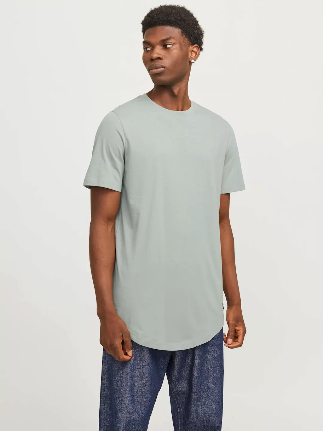 Jack & Jones Rundhalsshirt "JJENOA TEE SS CREW NECK NOOS", mit abgerundetem günstig online kaufen