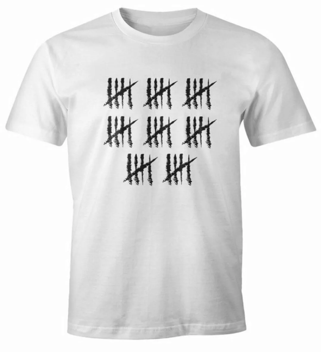 MoonWorks Print-Shirt Herren T-Shirt 40 Geburtstag Strichliste Striche Jubi günstig online kaufen