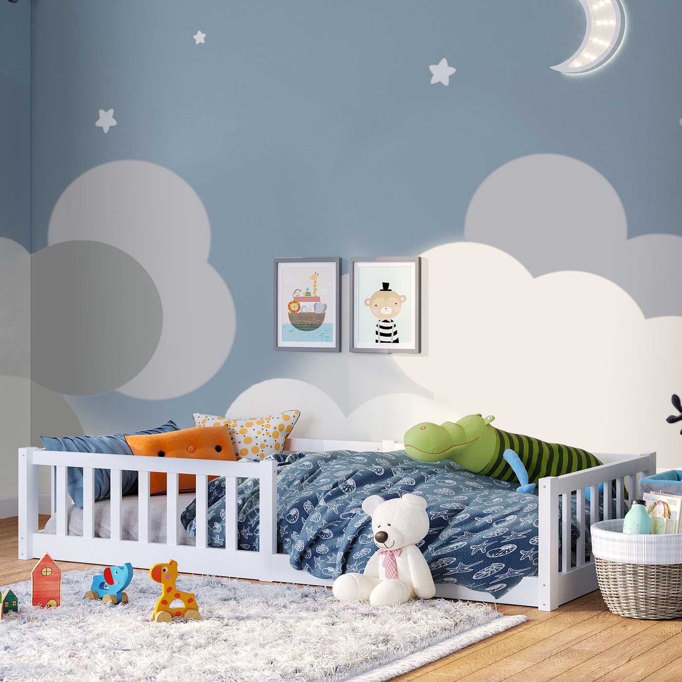 Bellabino Kinderbett Vere (weiß, auch verfügbar in 80x160, 90x200 und 120x2 günstig online kaufen