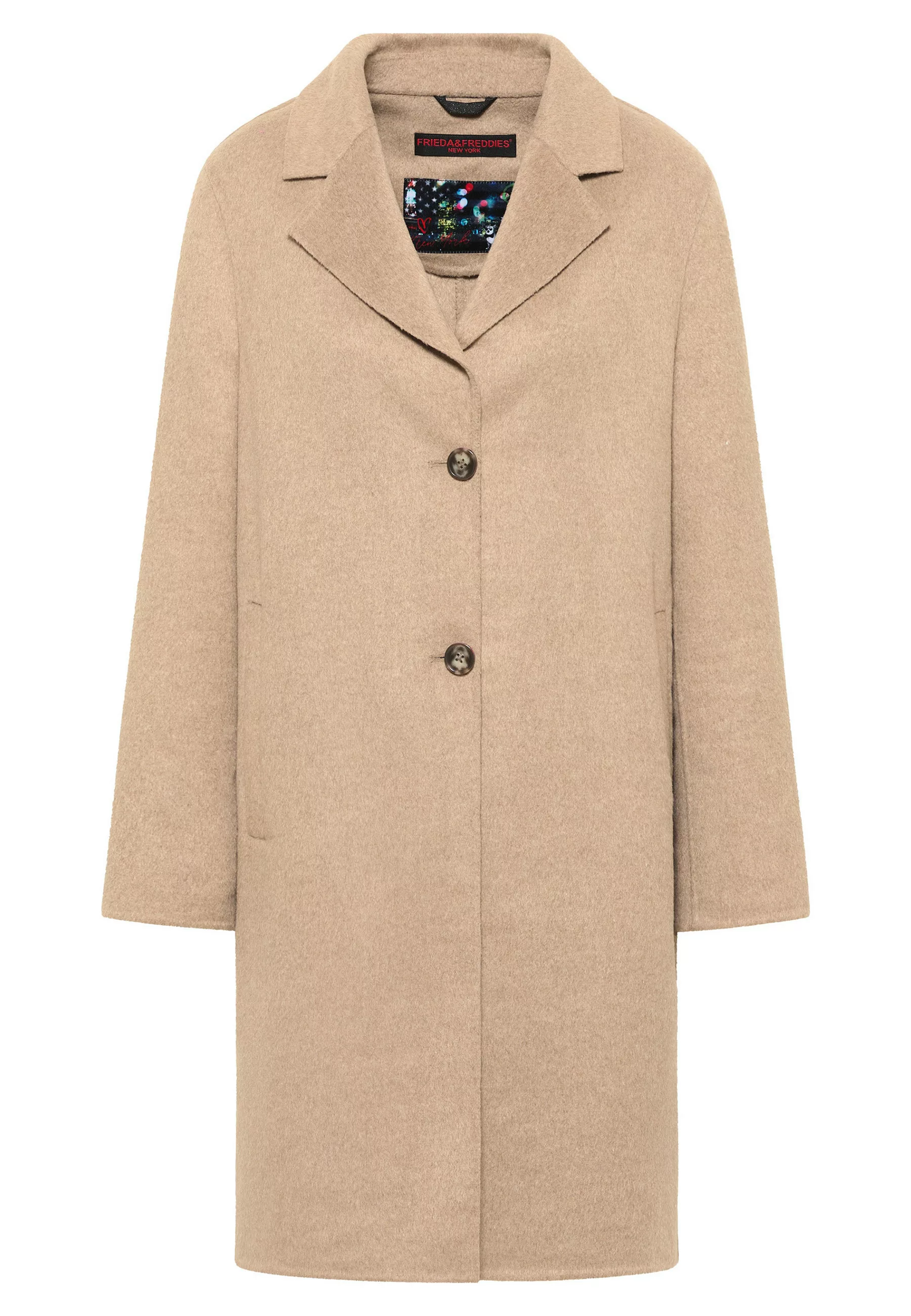 Frieda & Freddies Wollmantel Wool Coat / Ria mit Farb- und Materialkombinat günstig online kaufen