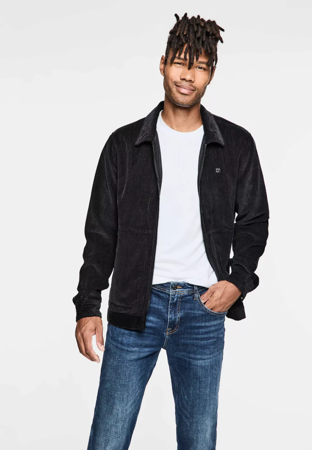 STREET ONE MEN Cordjacke, ohne Kapuze, aus reiner Baumwolle günstig online kaufen