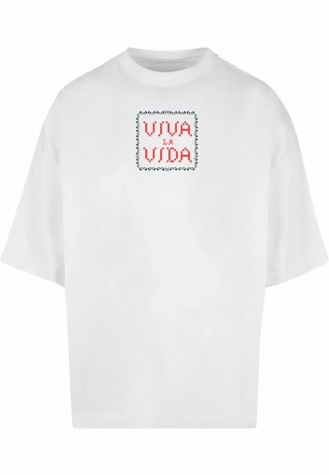Merchcode T-Shirt Merchcode Herren Frida Kahlo - Pixels viva la vida Huge T günstig online kaufen