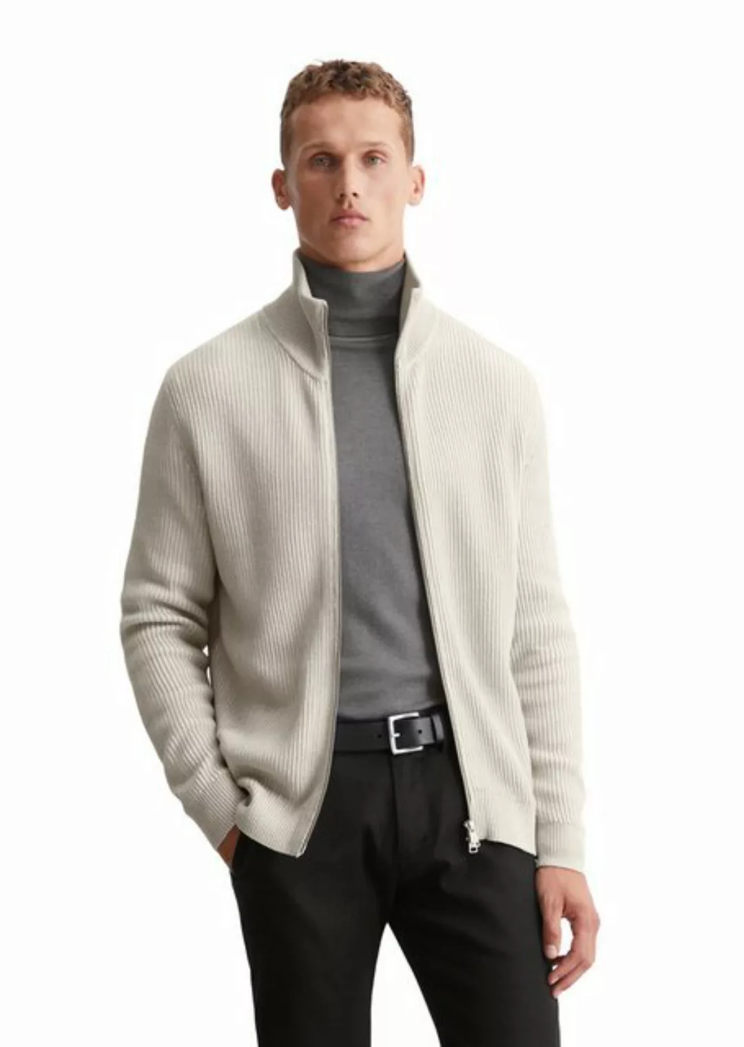 Marc O'Polo Cardigan aus Bio-Baumwolle-Schurwolle-Mix günstig online kaufen