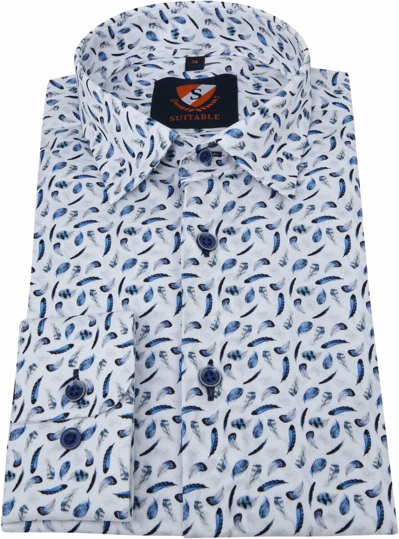 Suitable Hemd Federn Blau - Größe 39 günstig online kaufen