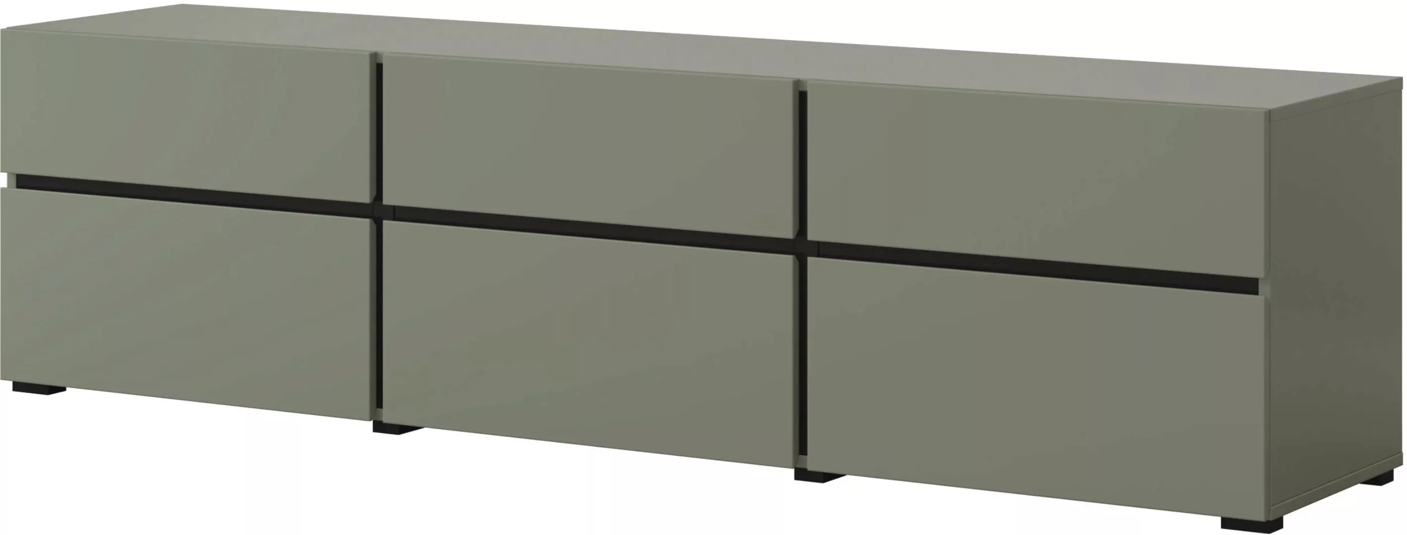 INOSIGN Lowboard "Cross, moderne grifflose TV-Kommode,3 Klappen/3 Schubkäst günstig online kaufen