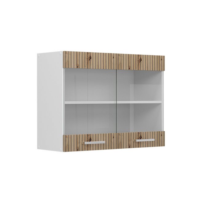 Vicco Glashängeschrank R-Line, Artisan-Eiche/Weiß, 80 cm günstig online kaufen