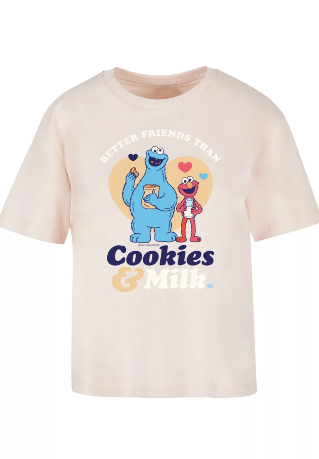 F4NT4STIC T-Shirt "Sesamstraße Cookies & Milk", Premium Qualität, Weihnacht günstig online kaufen