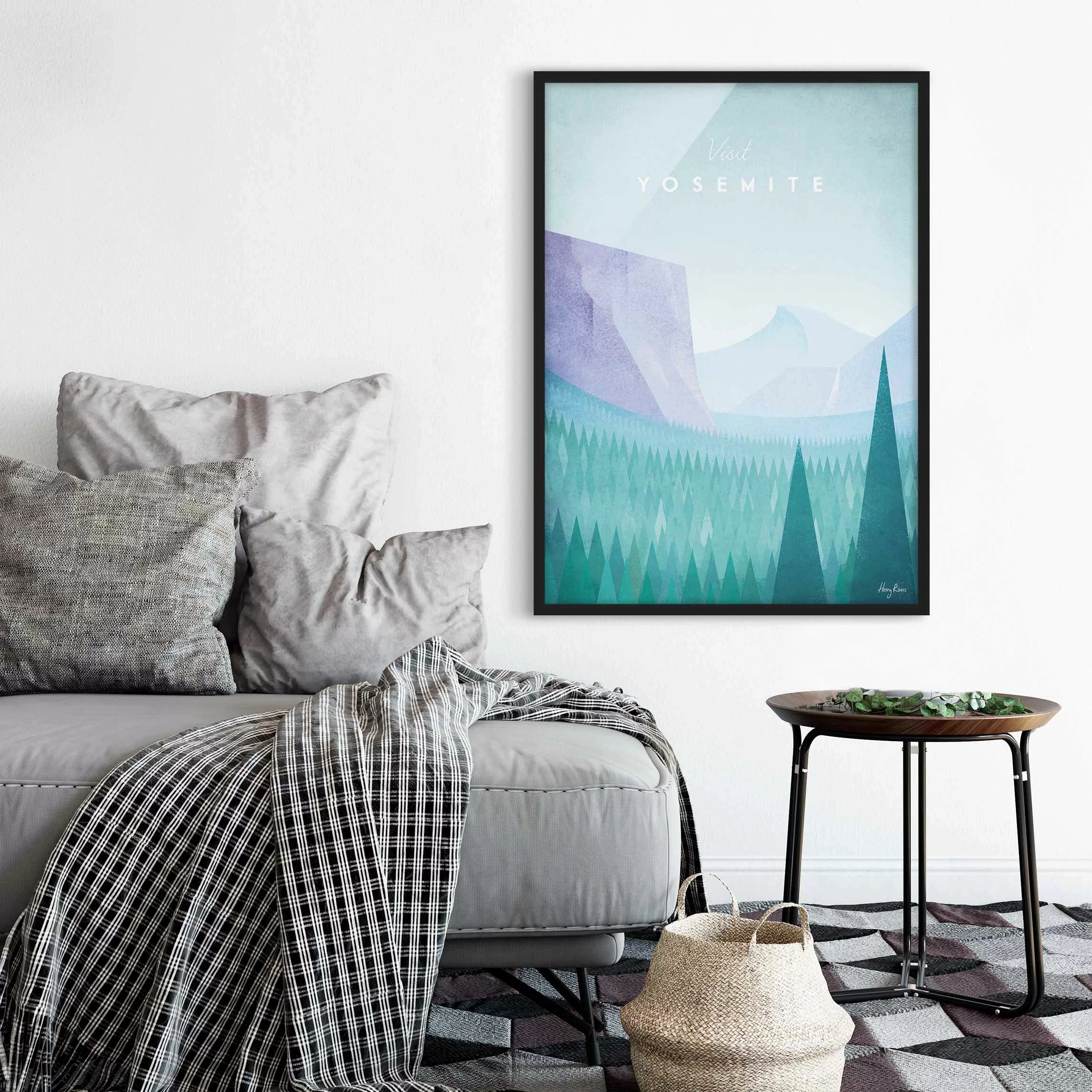 Bild mit Rahmen Architektur & Skyline - Hochformat Reiseposter - Yosemite P günstig online kaufen