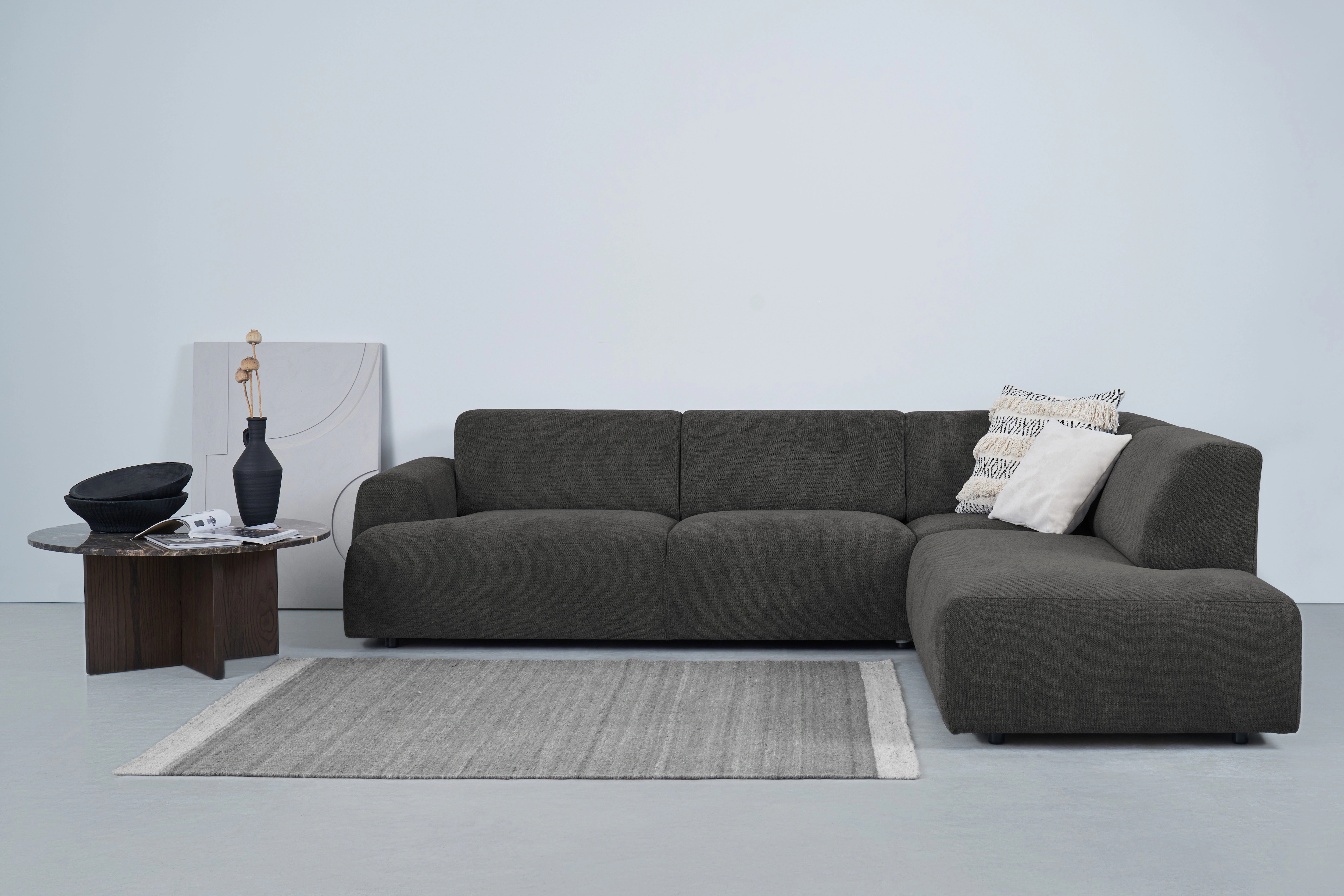 andas Ecksofa "Linkka, Breite 282 cm", L-Form, in einem weichen Chenille-St günstig online kaufen