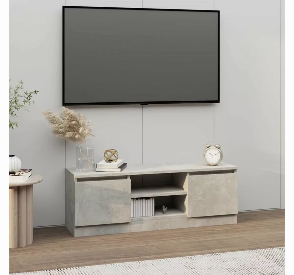 vidaXL TV-Schrank TV-Schrank mit Tür Betongrau 102x30x36 cm (1-St) günstig online kaufen