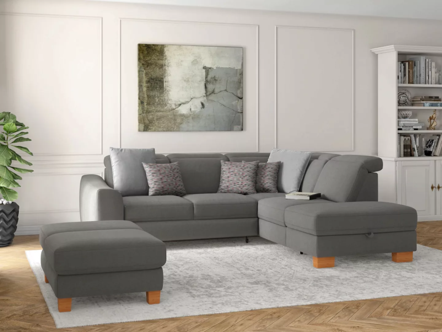 sit&more Ecksofa "Dundee L-Form", mit Federkern und Massivholzfüßen, wahlwe günstig online kaufen