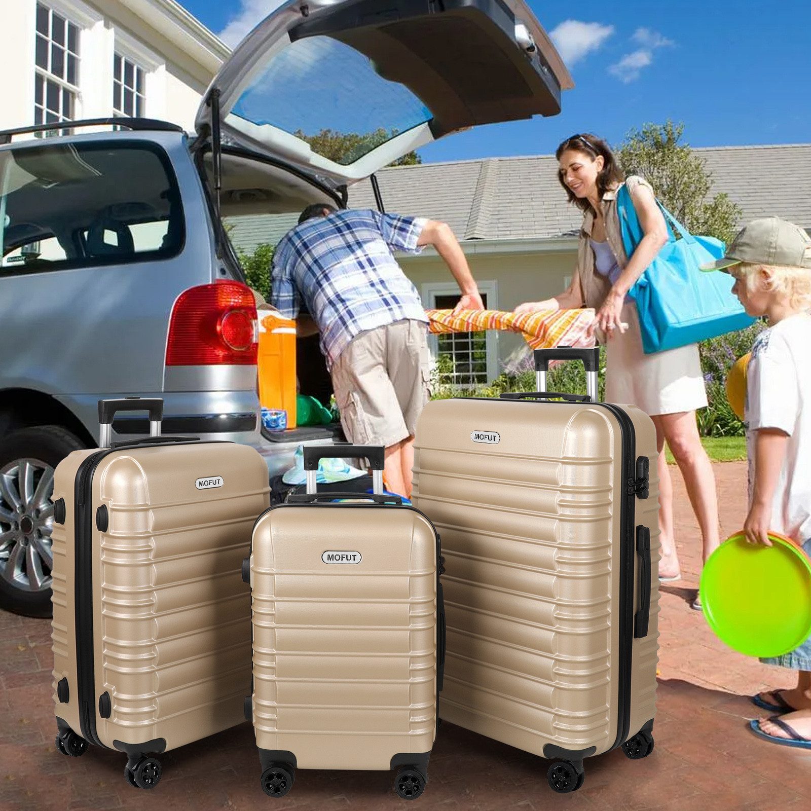 MoFut Hartschalen-Trolley Reisekoffer Trolley Großer Koffer günstig online kaufen