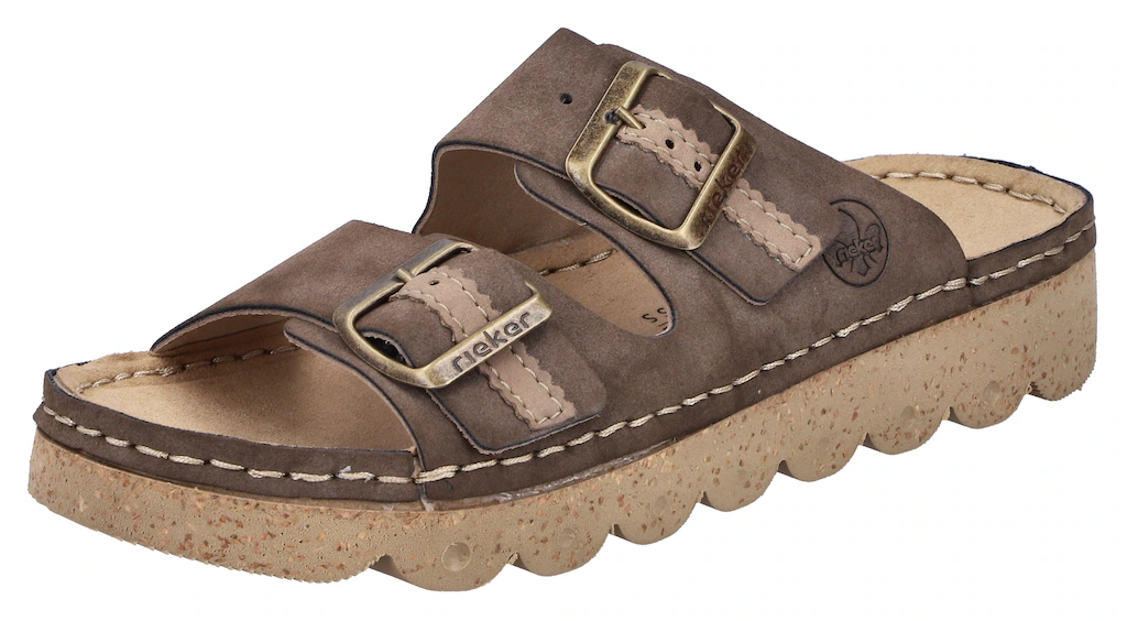 Rieker Pantolette, Sommerschuh, Schlappen, Hausschuh mit verstellbaren Schn günstig online kaufen