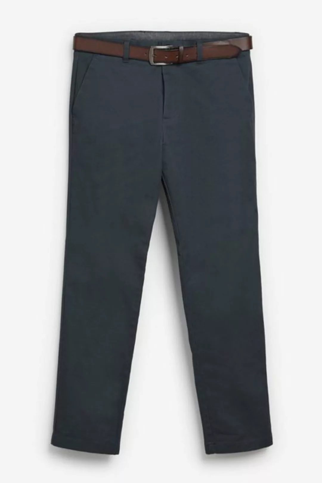 Next Chinohose Straight Fit Chinohose mit weichem Griff + Gürtel (2-tlg) günstig online kaufen