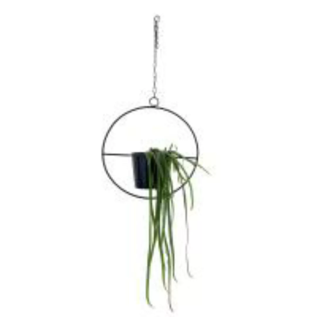 Hängetopf, Dekoring mit Blumentopf "Hanging Garden" Rund, schwarz günstig online kaufen