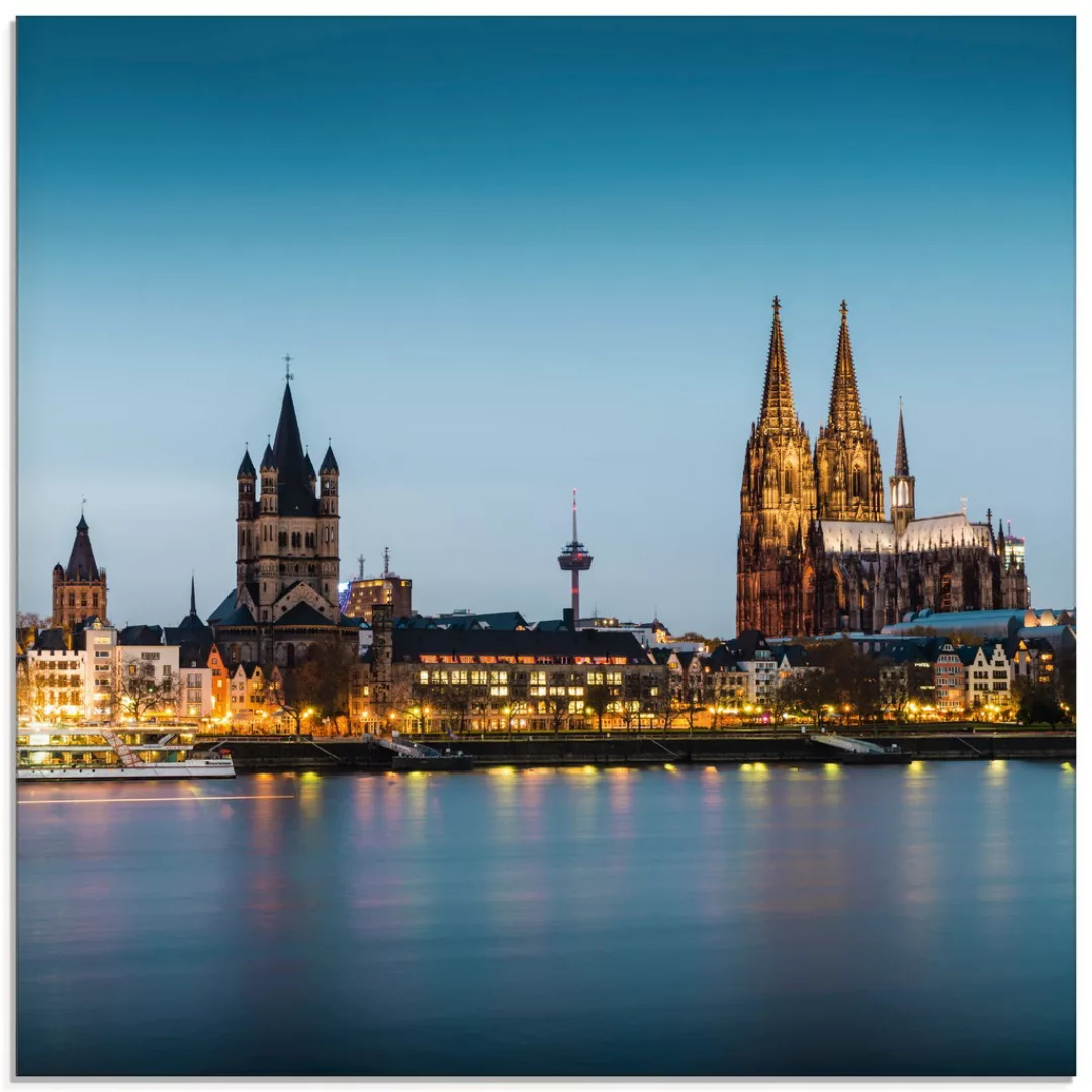 Artland Glasbild "Köln Rheinpromenade", Deutschland, (1 St.), in verschiede günstig online kaufen