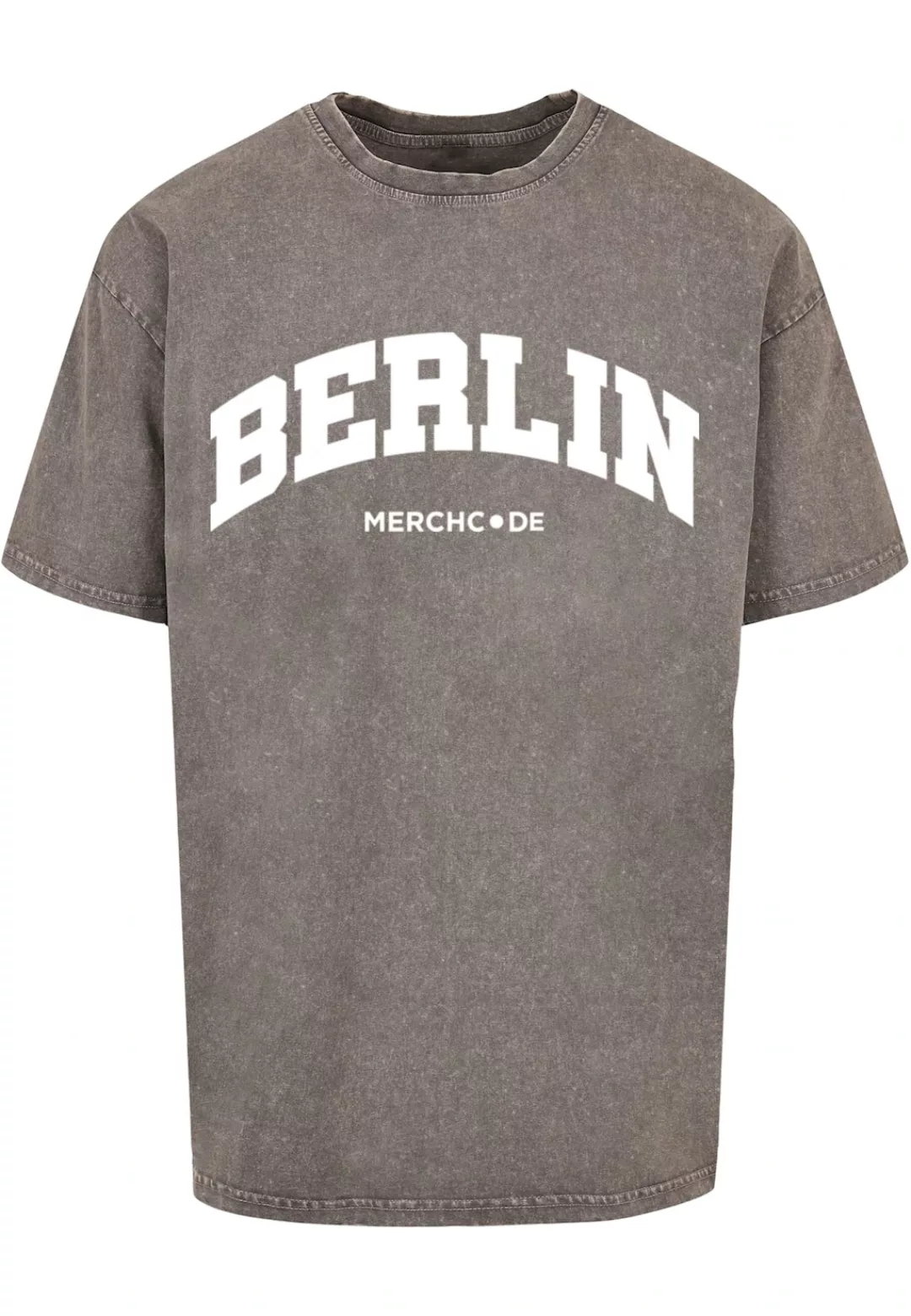 Merchcode T-Shirt "Merchcode Herren Berlin Wording - Acid Washed Oversize T günstig online kaufen