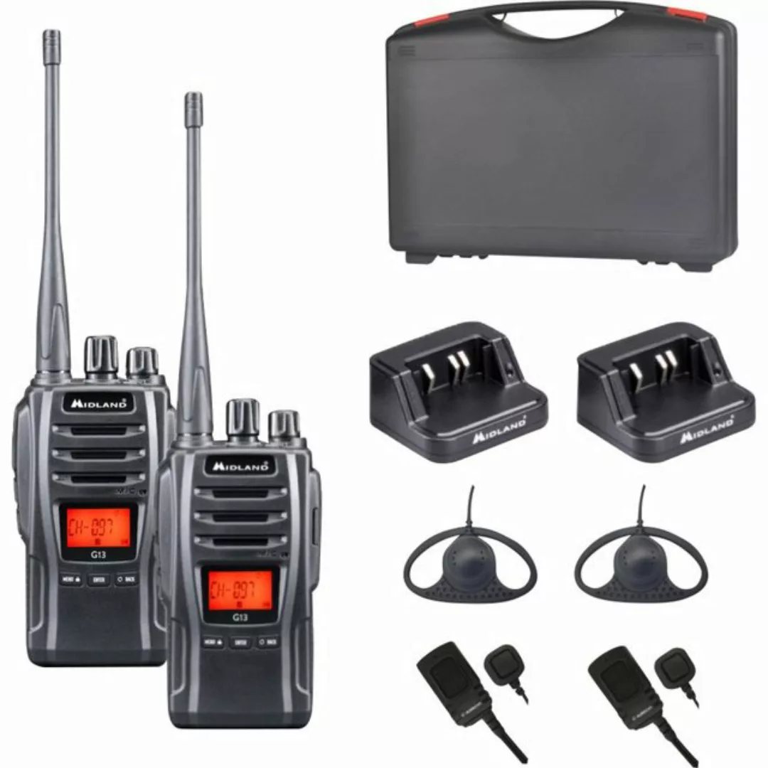 Midland Walkie Talkie Midland Midland 2er Koffer G13 PMR446 Funkgerät, Kenw günstig online kaufen