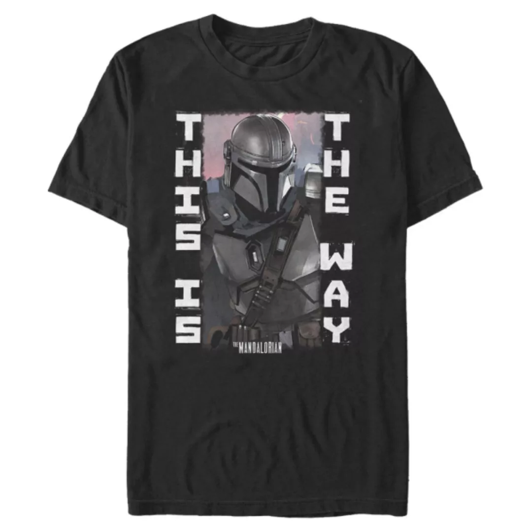 Star Wars - The Mandalorian - Mando Blaster Battle - Männer T-Shirt günstig online kaufen