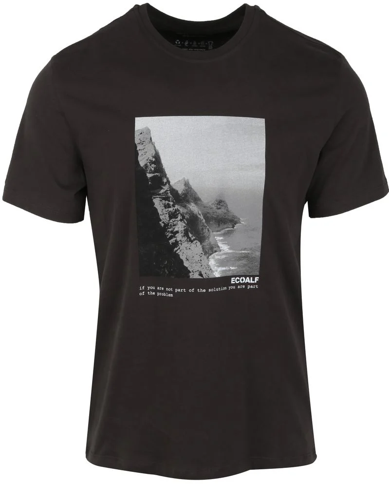 Ecoalf T-Shirt Label Schwarz - Größe M günstig online kaufen