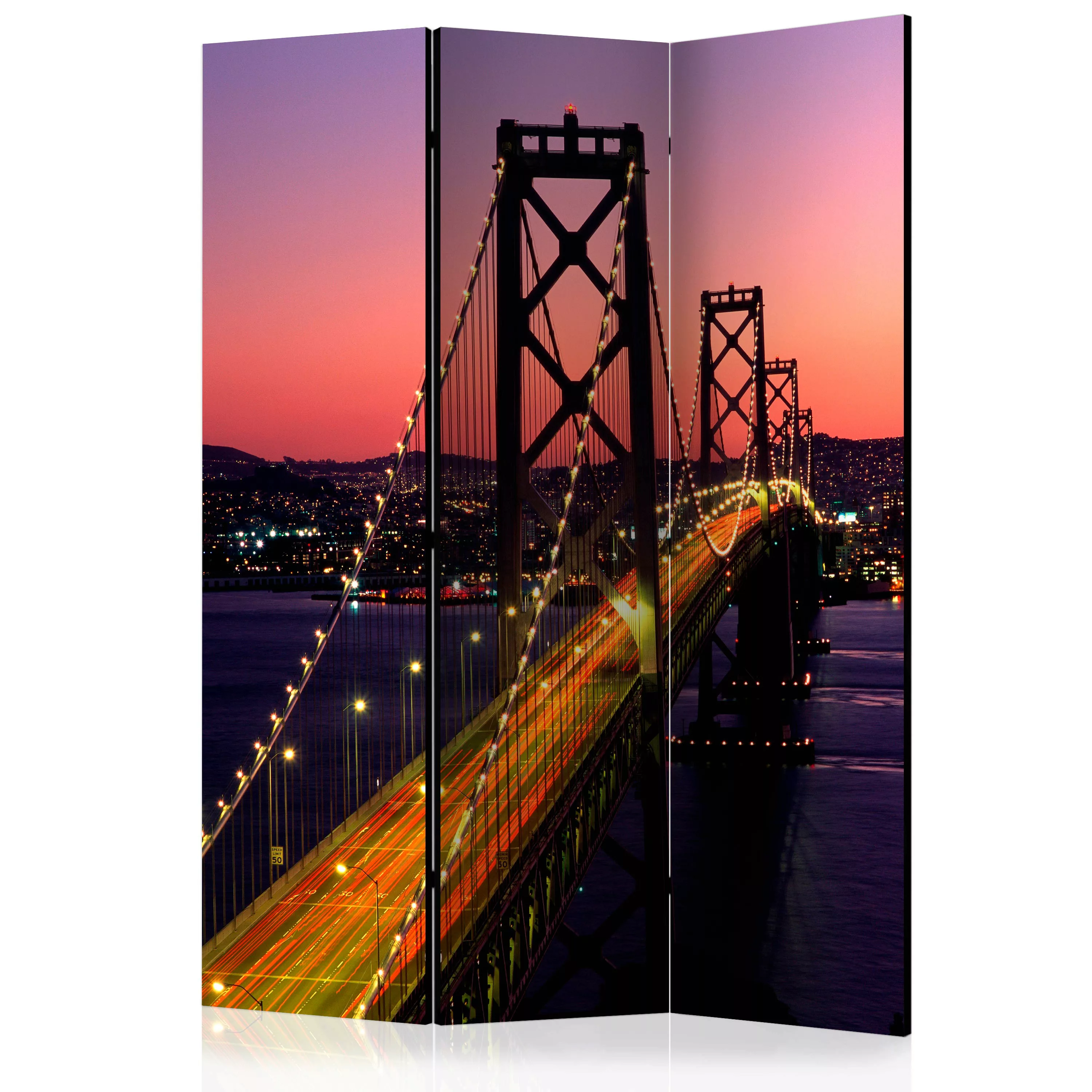 3-teiliges Paravent - Charming Evening In San Francisco [room Dividers] günstig online kaufen