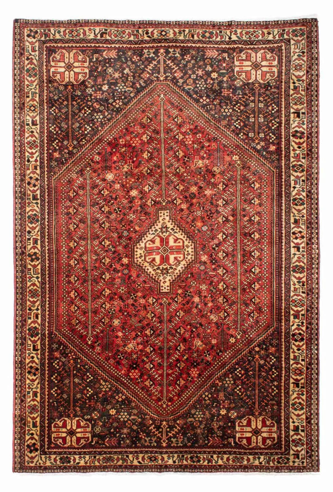 morgenland Wollteppich »Shiraz Medaillon Rosso 300 x 211 cm«, rechteckig, U günstig online kaufen