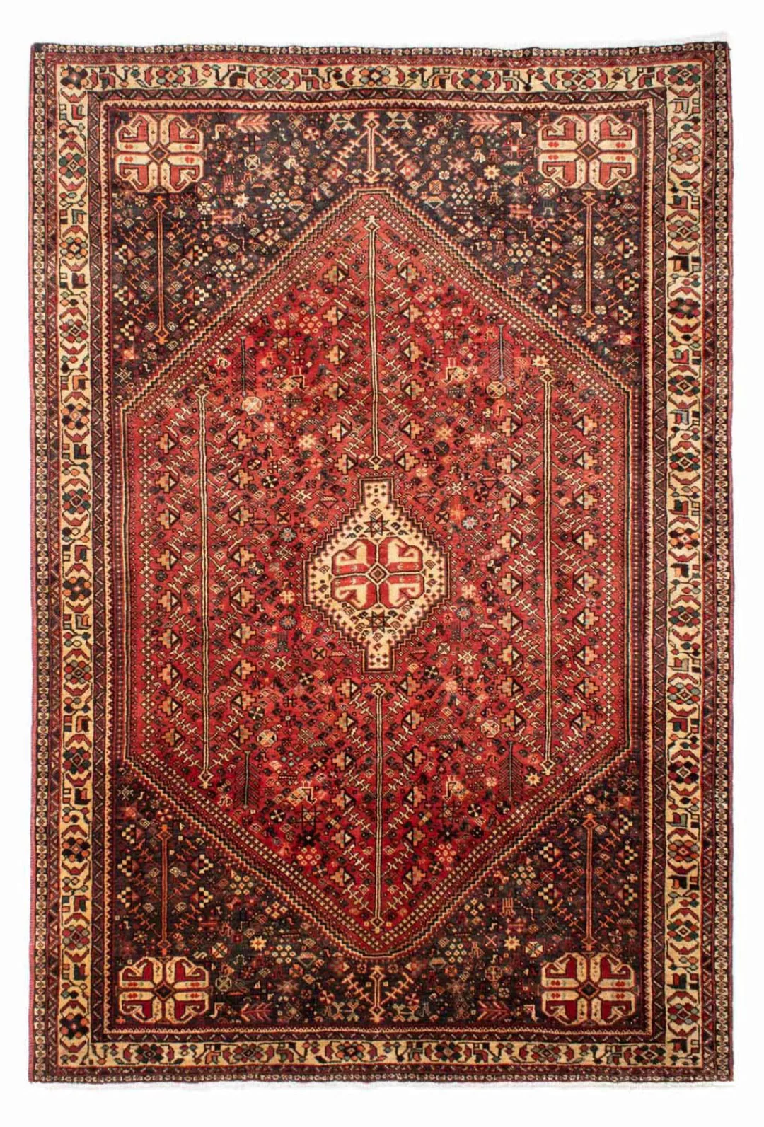 morgenland Wollteppich »Shiraz Medaillon Rosso 300 x 211 cm«, rechteckig, 1 günstig online kaufen