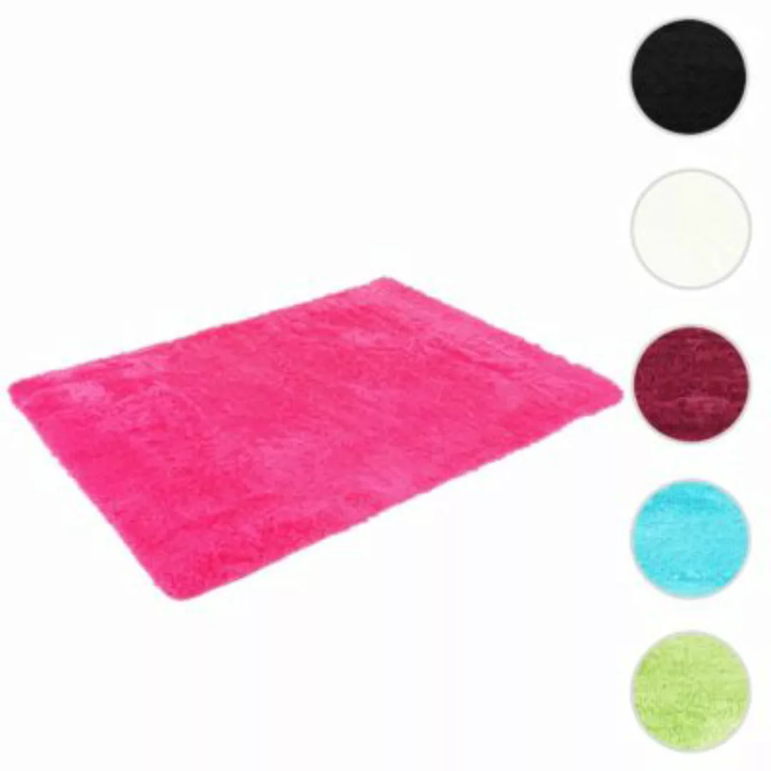 HWC Mendler Hochflor-Teppich pink günstig online kaufen