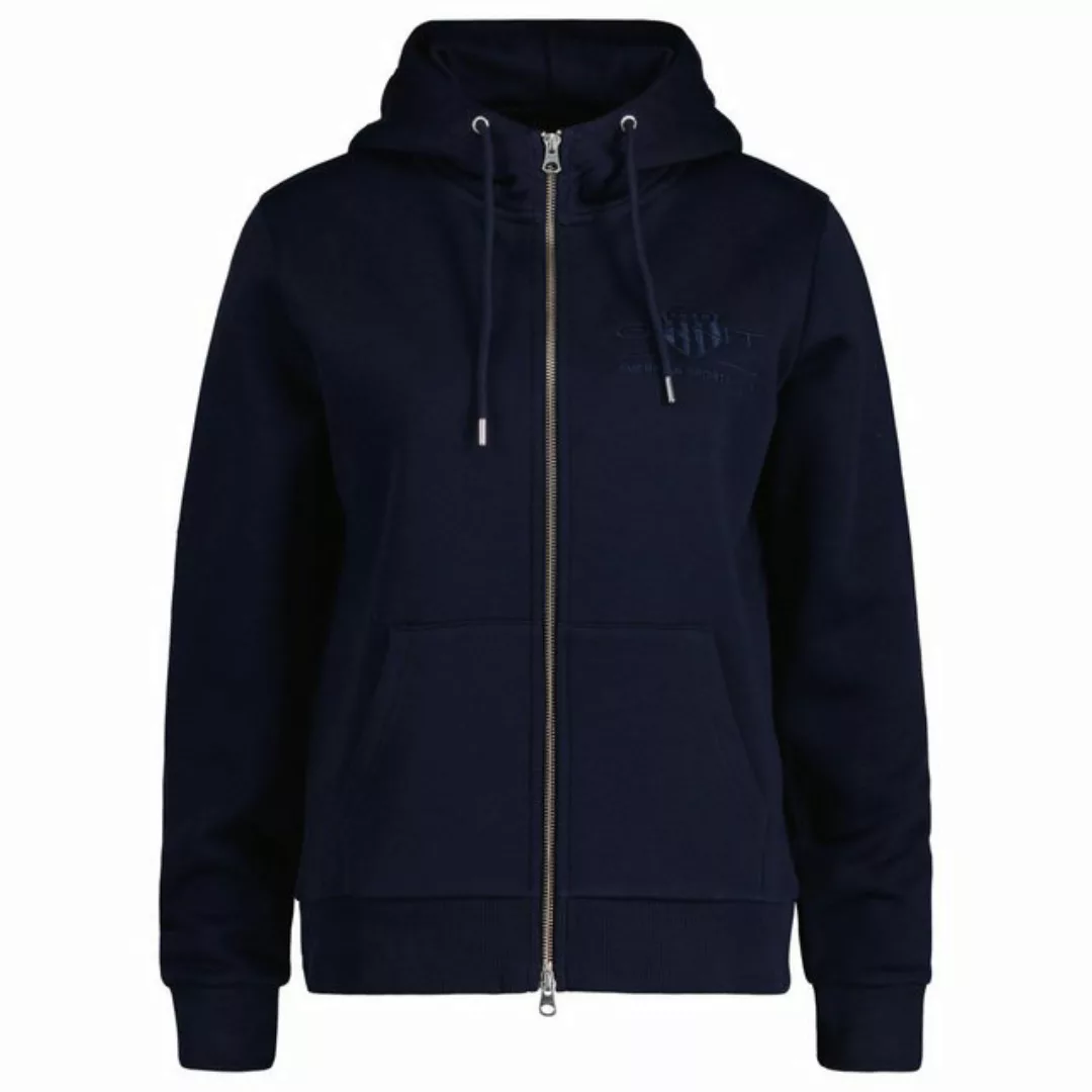 Gant Sweater "Sweatjacke REGULAR TONAL SHIELD ZIP HOODIE" günstig online kaufen