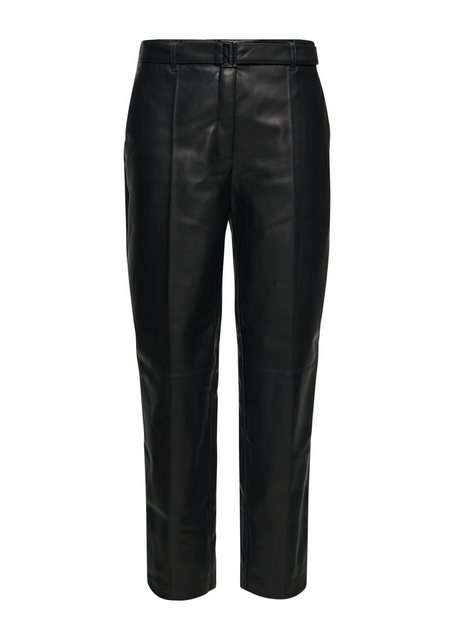 s.Oliver BLACK LABEL 7/8-Hose Relaxte Cigarette Pants aus Kunstleder mit Gü günstig online kaufen