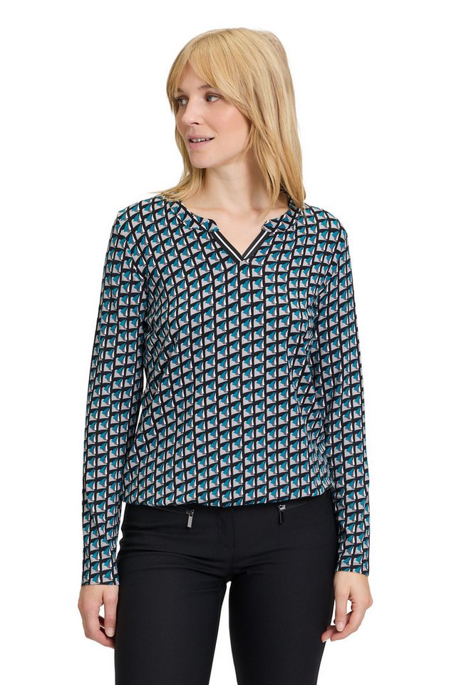 Betty Barclay Kurzarmshirt Betty Barclay Blusenshirt mit Print (1-tlg) Ripp günstig online kaufen