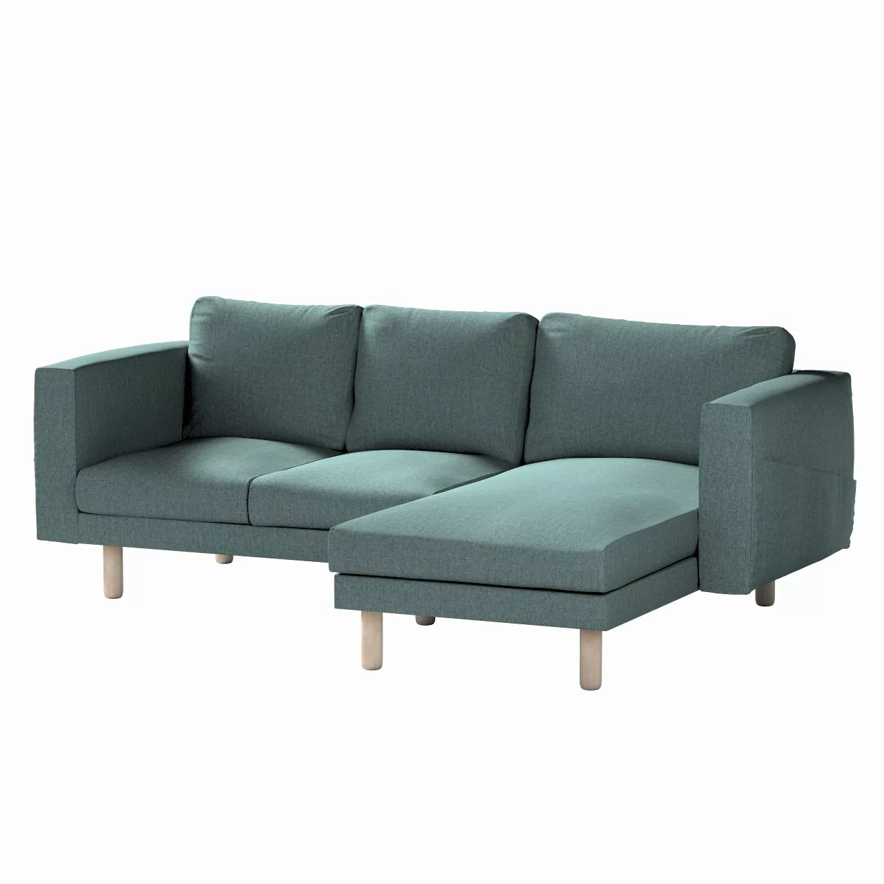 Bezug für Norsborg 3-Sitzer Sofa mit Recamiere, grau- blau, Norsborg Bezug günstig online kaufen