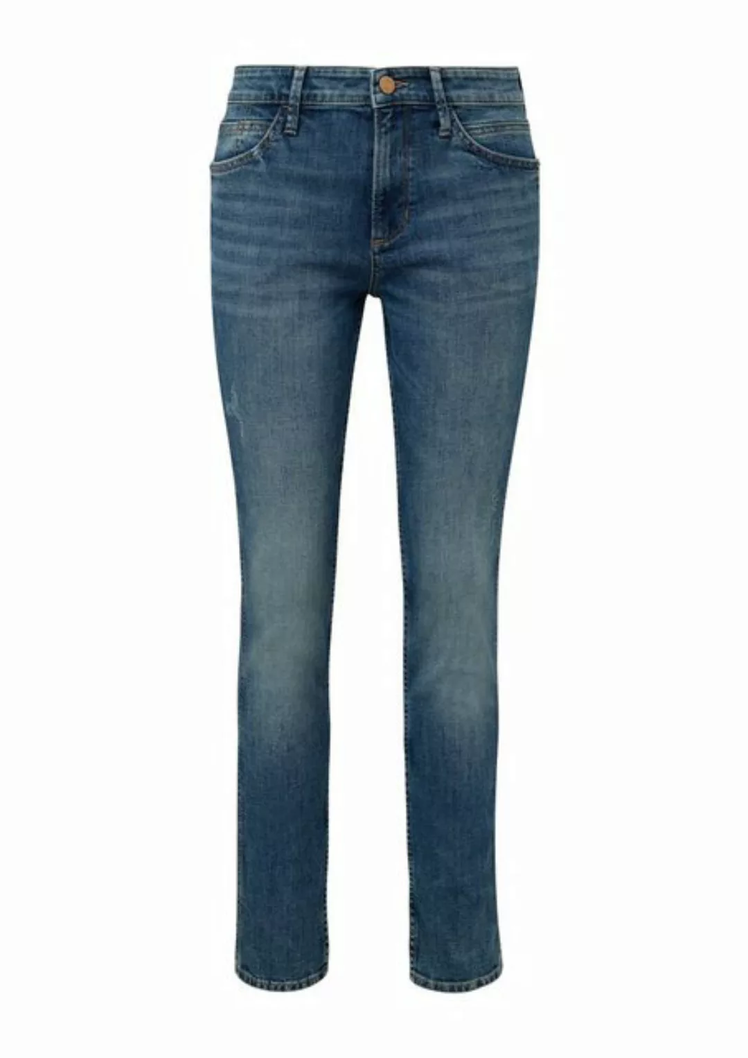 s.Oliver Stretch-Jeans mit Leder-Badge hinten am Bund günstig online kaufen