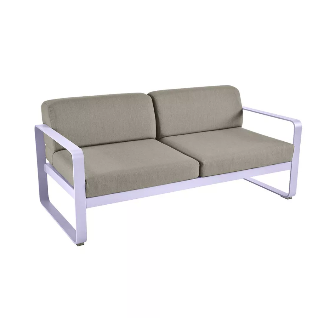 Bellevie Lounge-Sofa 2-Sitzer D1 Marshmallow B8 Taupegrau günstig online kaufen