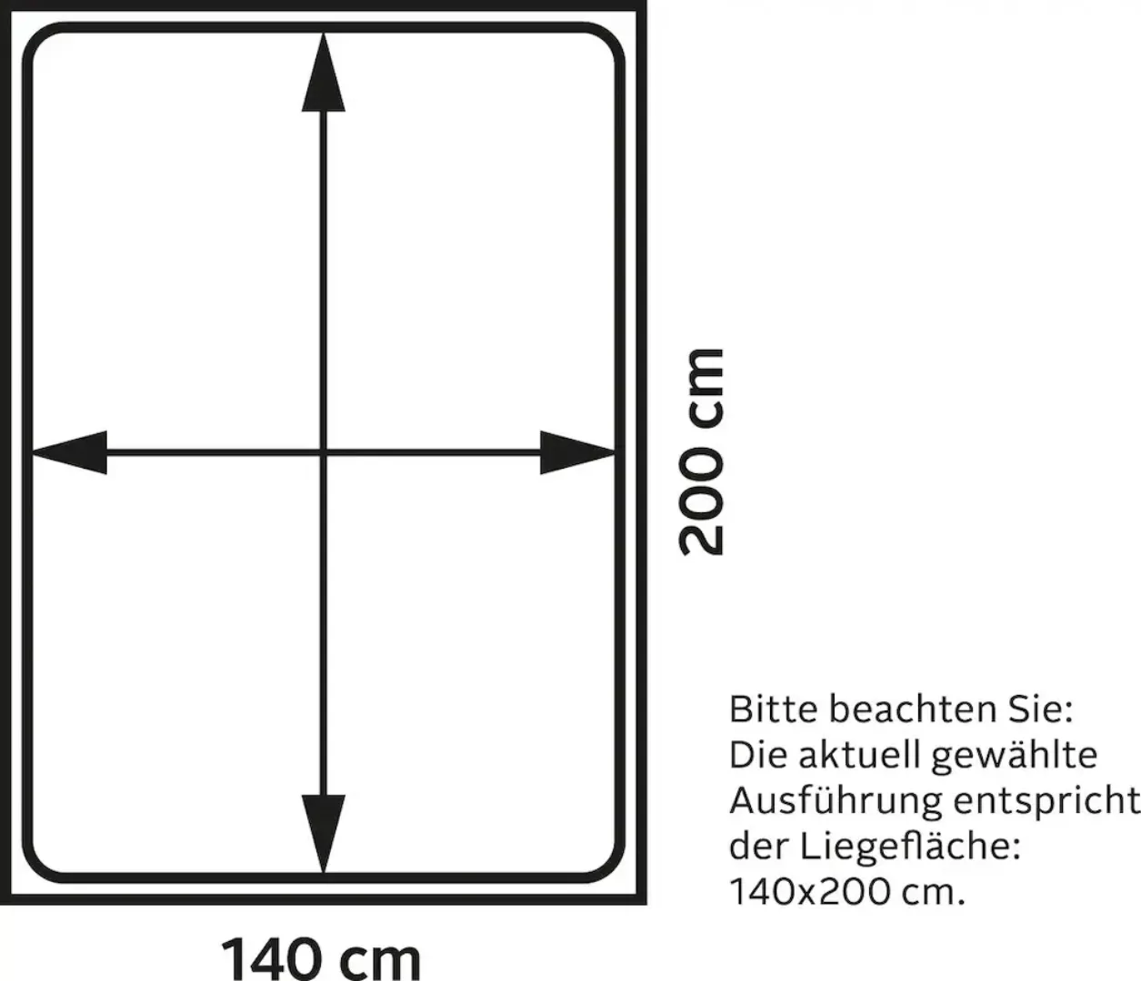 Westfalia Schlafkomfort Polsterbett, inkl. Bettkasten bei Ausführung mit Ma günstig online kaufen