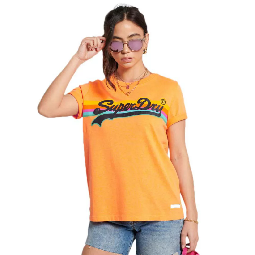 Superdry Vintage Logo Cali Kurzarm T-shirt M Shocker Orange günstig online kaufen