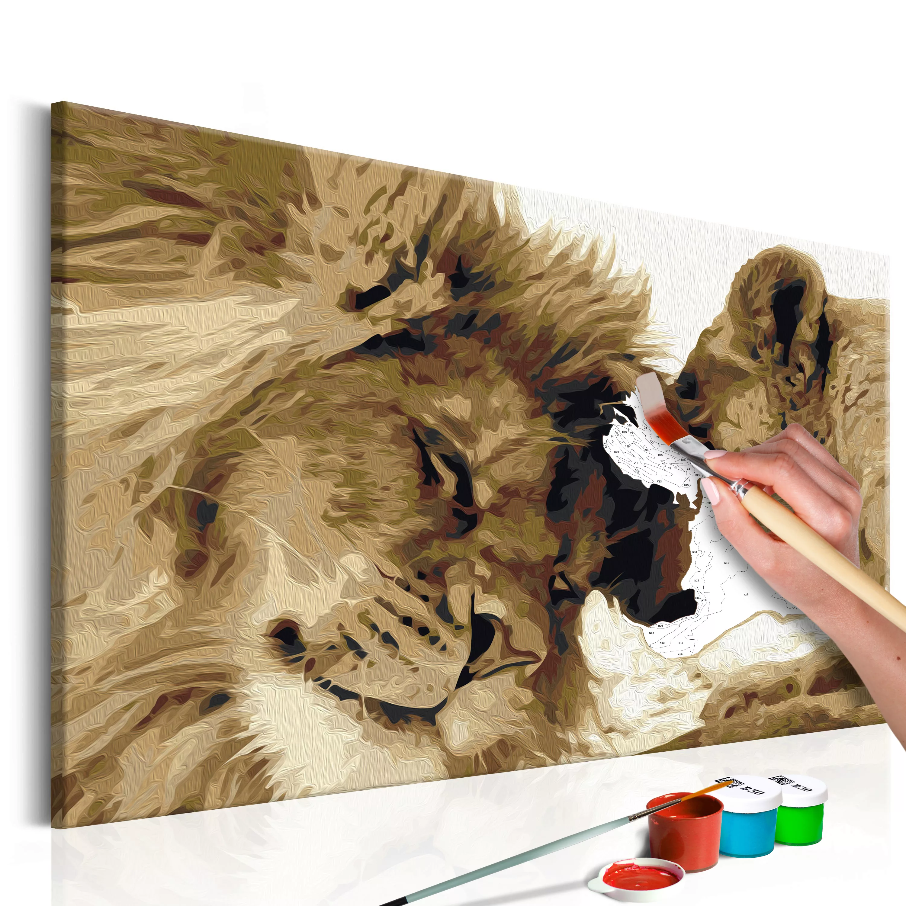 Malen Nach Zahlen - Löwenpaar (liebe) günstig online kaufen
