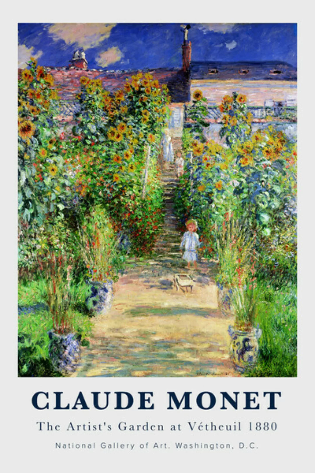 Poster / Leinwandbild - Claude Monet - The Artist's Garden At Vetheuil günstig online kaufen
