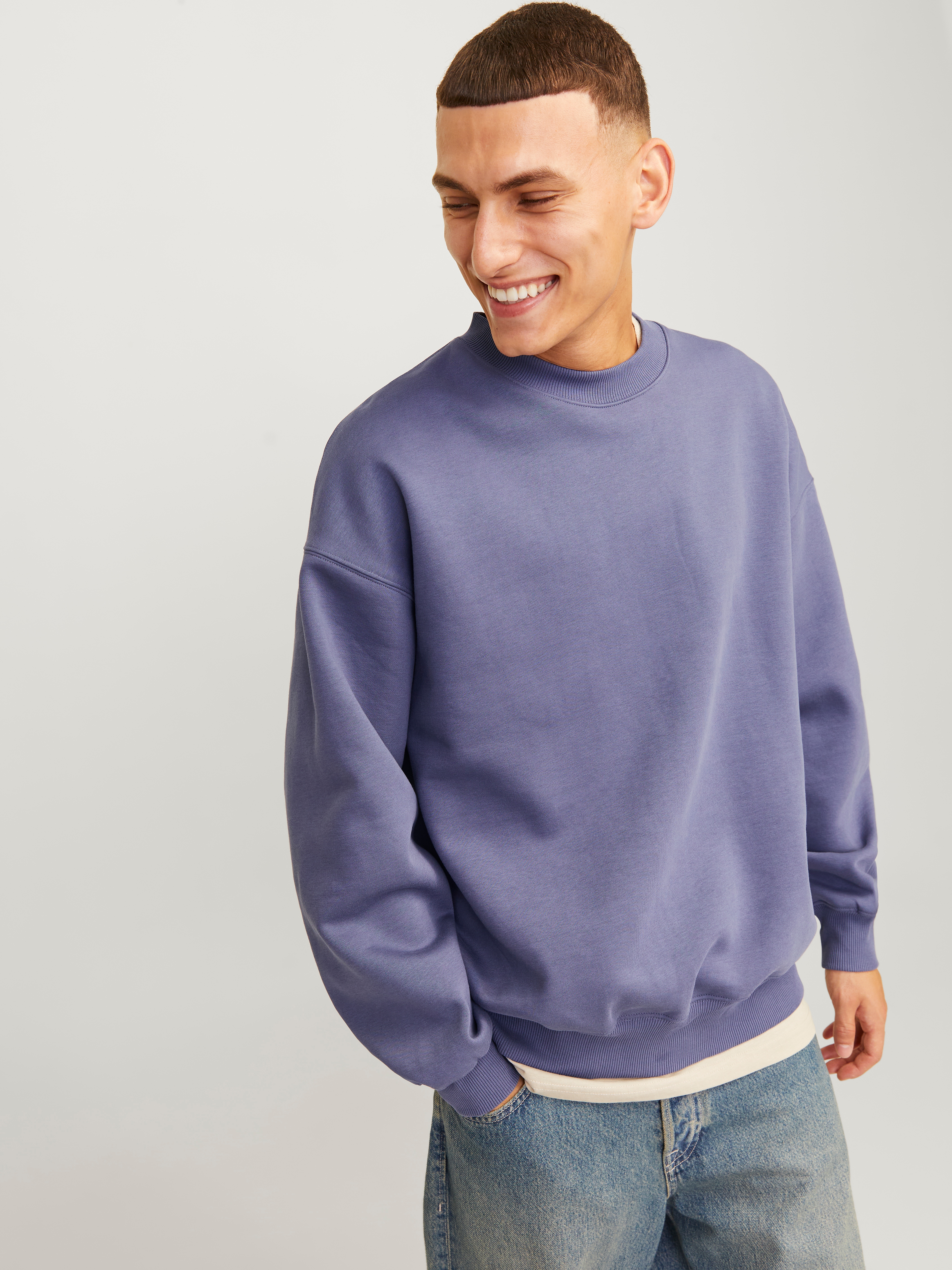 Jack & Jones Sweatshirt "JJEURBAN EDGE SWEAT CREW NECK NOOS", mit Rippbündc günstig online kaufen