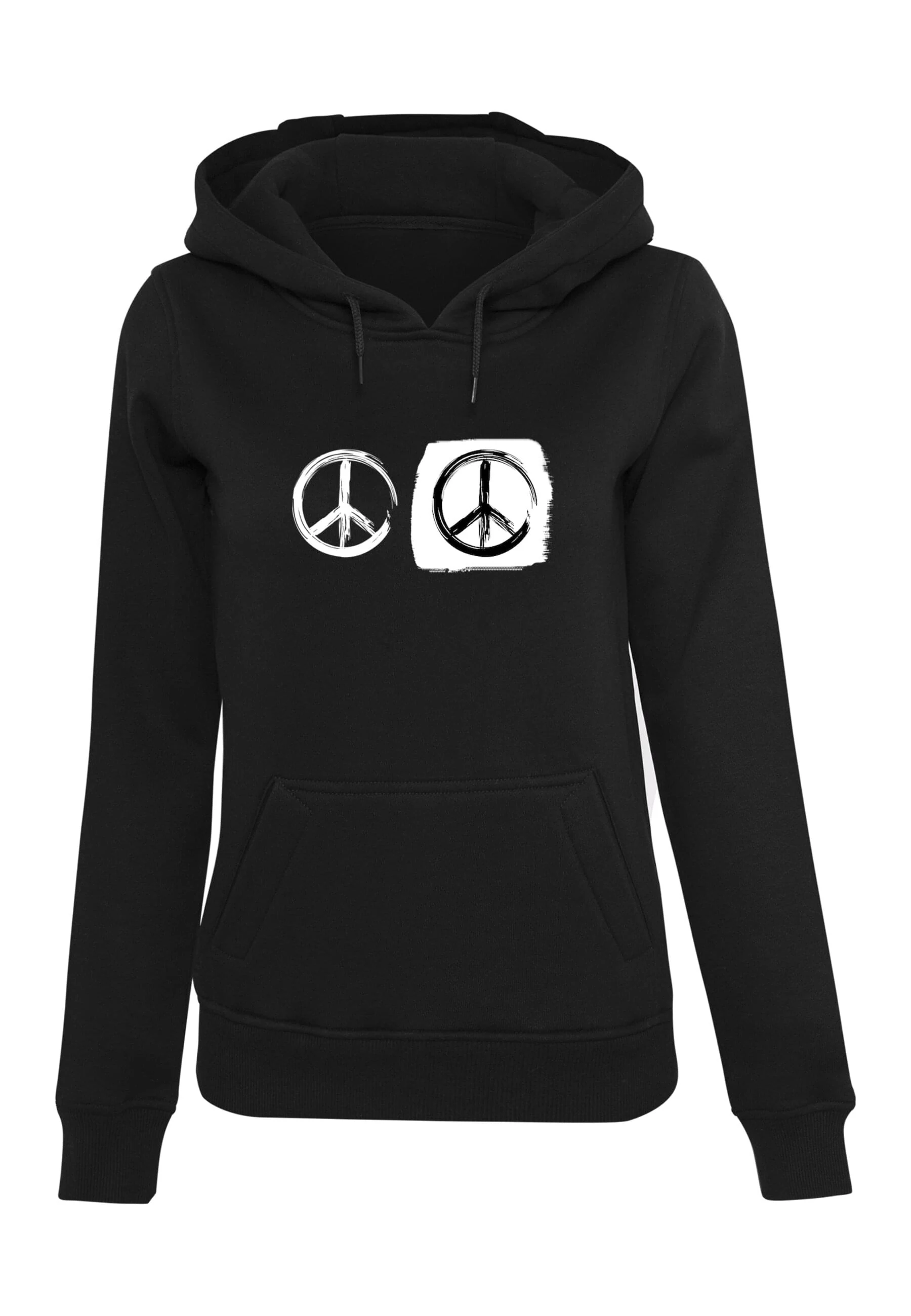 Merchcode Kapuzenpullover "Merchcode Ladies Peace - Double Peace Black Hood günstig online kaufen