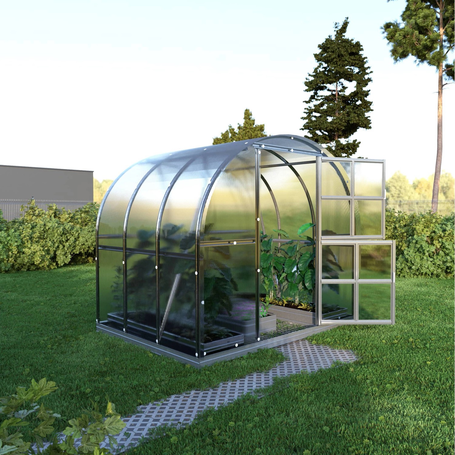 Klasika Greenhouses Arch KLASIKA Gewächshaus 6m², 3m x 2m mit 6 mm Polycarb günstig online kaufen