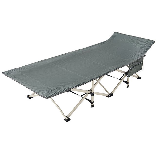 KOMFOTTEU Feldbett Campingbett klappbar mit Seitentasche, bis 272 kg, 190x7 günstig online kaufen