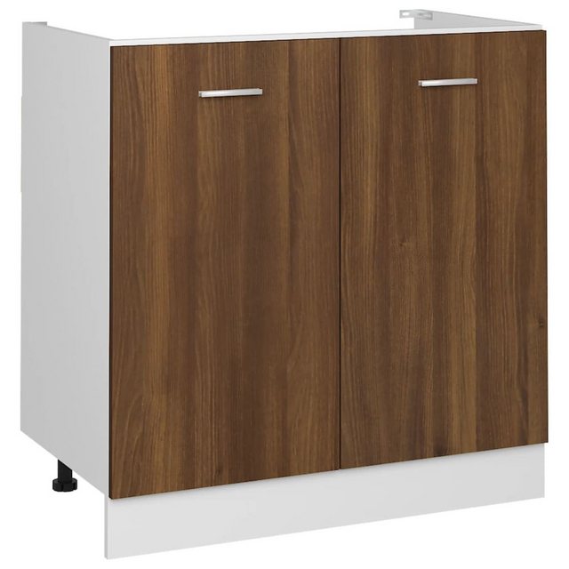 vidaXL Stauraumschrank vidaXL Spülenunterschrank Hochglanz-Weiß 80x46x81,5 günstig online kaufen